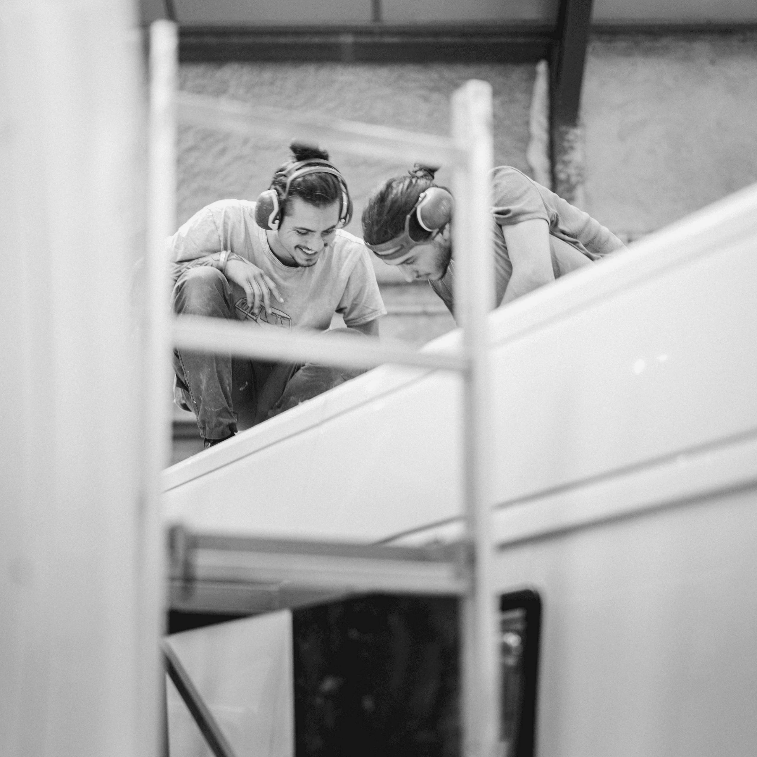 Équipe Urvan travaillant ensemble