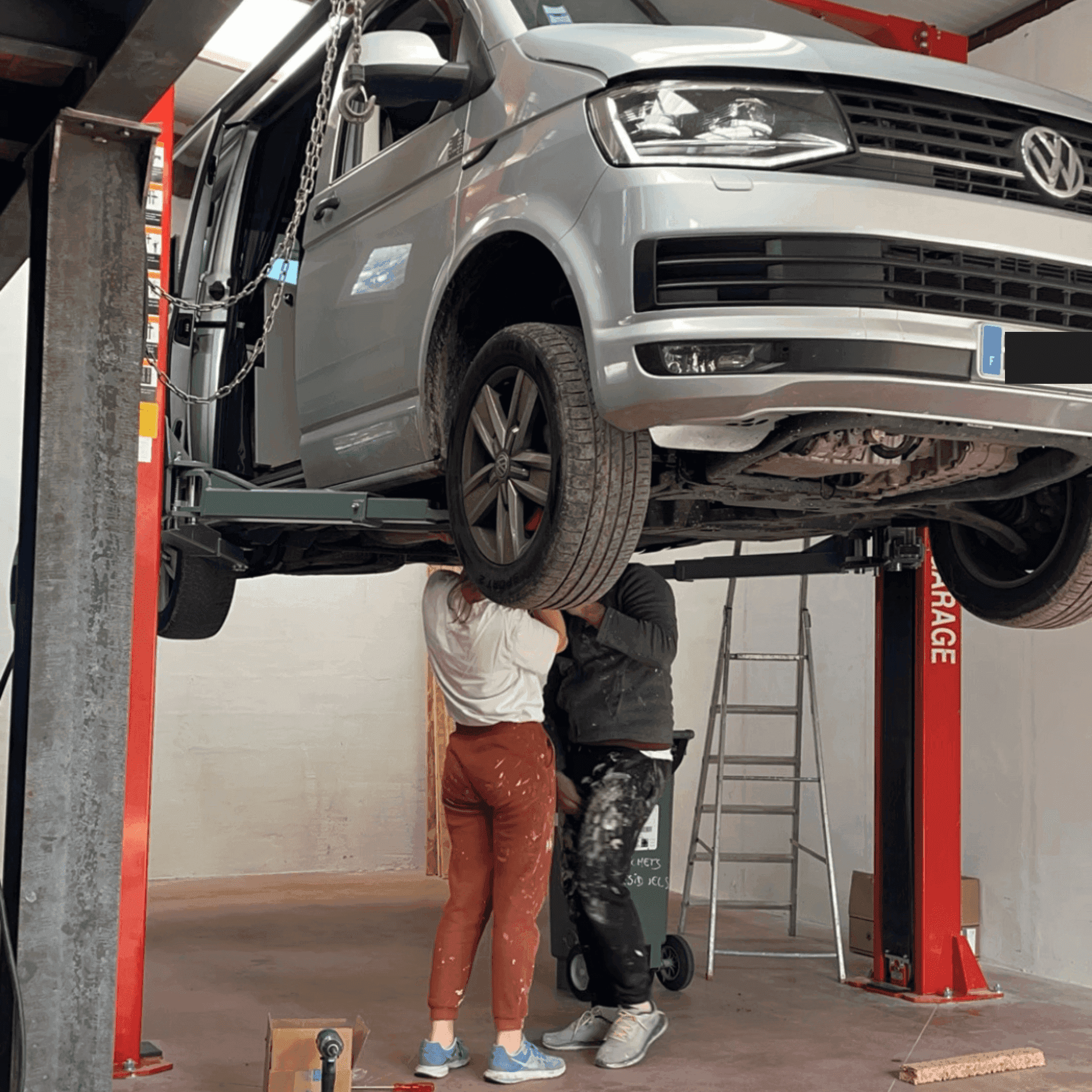 Pose de chauffage dans un van aménagé